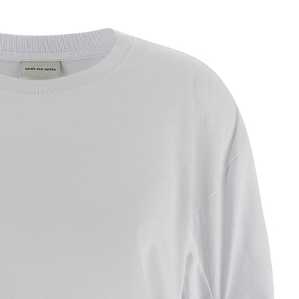 Dries Van Noten White Cotton Long Sleeve T-Shirt