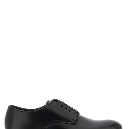 Doucal's Black Calfskin Oxfords And Derbies