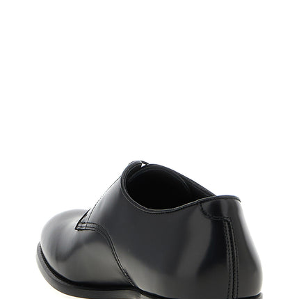 Doucal's Black Calfskin Oxfords And Derbies