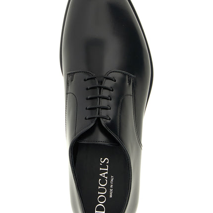 Doucal's Black Calfskin Oxfords And Derbies