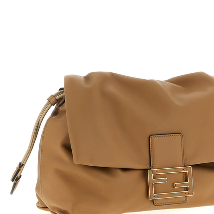 Fendi Beige Lamb Leather Shoulder Bag