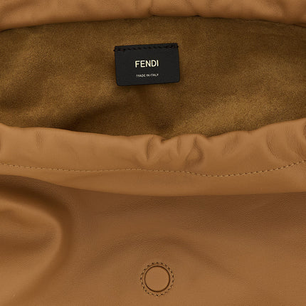 Fendi Beige Lamb Leather Shoulder Bag