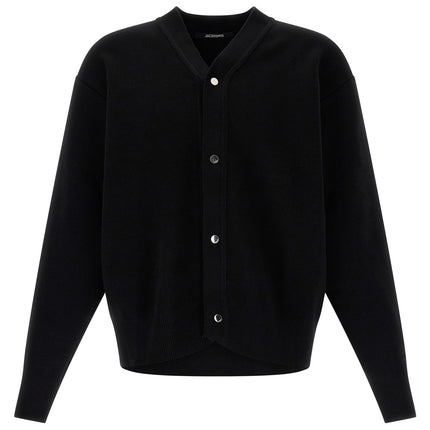 Jacquemus Black Merino Wool Cardigan
