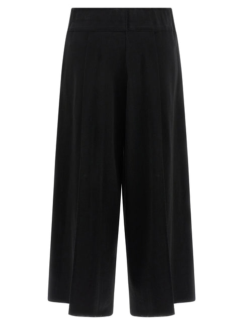 Issey Miyake Black Cotton Casual Pants