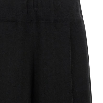 Issey Miyake Black Cotton Casual Pants