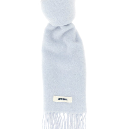 Jacquemus Blue Alpaca Leather Scarf