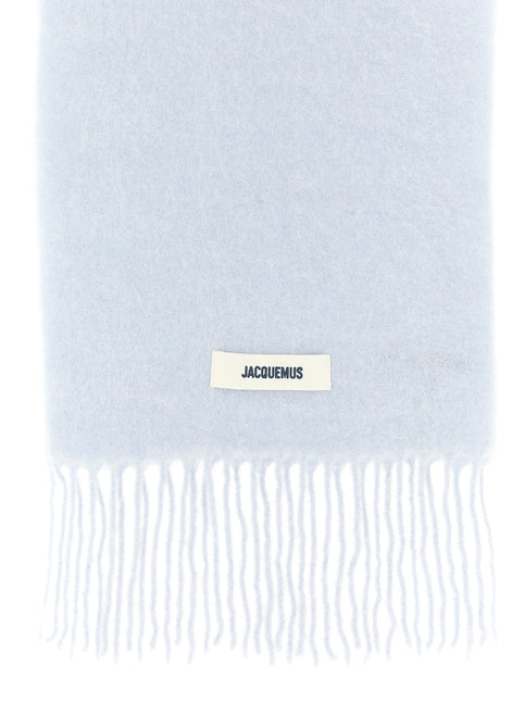 Jacquemus Blue Alpaca Leather Scarf