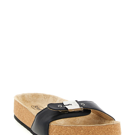 Balenciaga Black Calfskin Slides