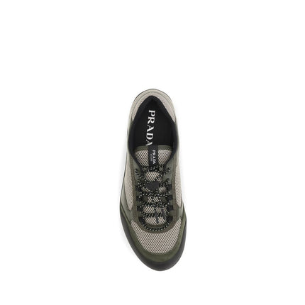 Prada Bicolor Polyester Athletic Sneakers