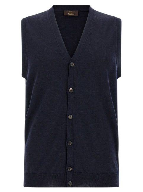 ZANONE Blue Virgin Wool Cardigan