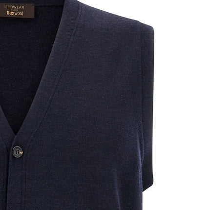 ZANONE Blue Virgin Wool Cardigan