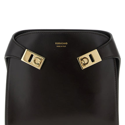 Ferragamo Brown Calfskin Crossbody Bag