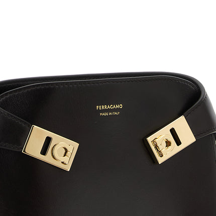 Ferragamo Brown Calfskin Crossbody Bag