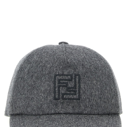Fendi Gray Wool Cap (Baseball Hat)