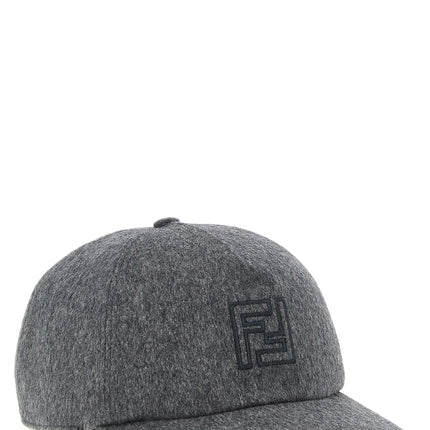 Fendi Gray Wool Cap (Baseball Hat)