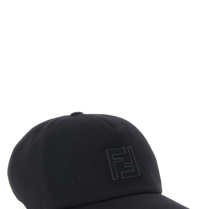 Fendi Black Wool Cap (Baseball Hat)