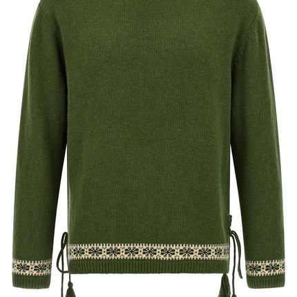 BODE Bicolor Virgin Wool Cardigan