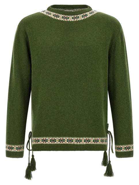 BODE Bicolor Virgin Wool Cardigan
