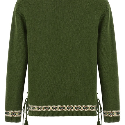 BODE Bicolor Virgin Wool Cardigan