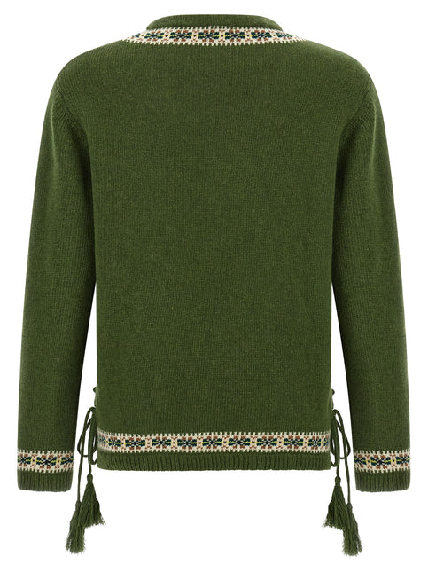 BODE Bicolor Virgin Wool Cardigan