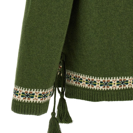 BODE Bicolor Virgin Wool Cardigan