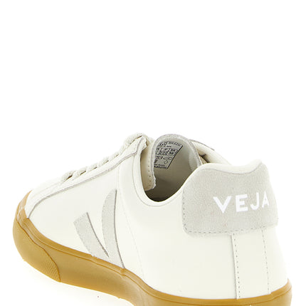 Veja Beige Calfskin Low Top Sneakers