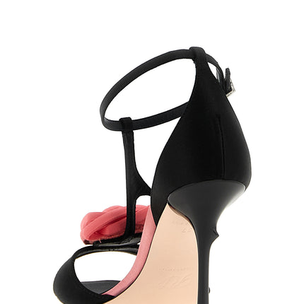 Roger Vivier Black Viscose Stiletto Heel Sandals