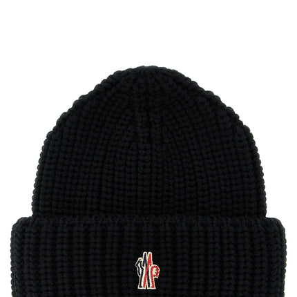 Moncler Grenoble Black Virgin Wool Beanie