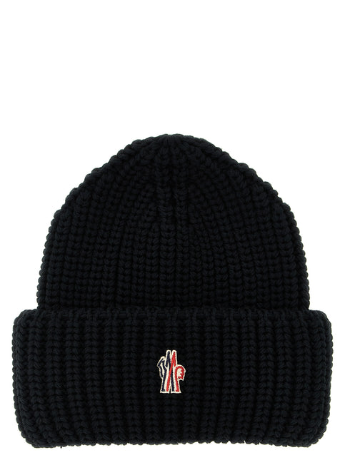 Moncler Grenoble Black Virgin Wool Beanie