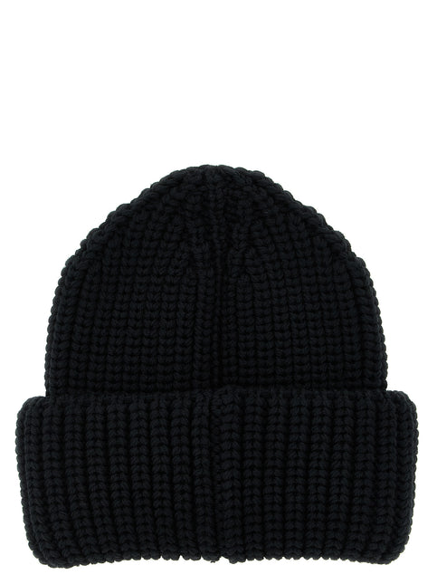 Moncler Grenoble Black Virgin Wool Beanie