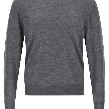 MA'RY'YA Gray Virgin Wool Cardigan