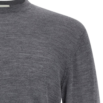 MA'RY'YA Gray Virgin Wool Cardigan