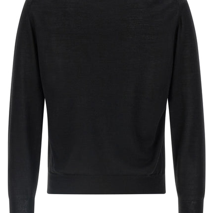 MA'RY'YA Black Virgin Wool Cardigan