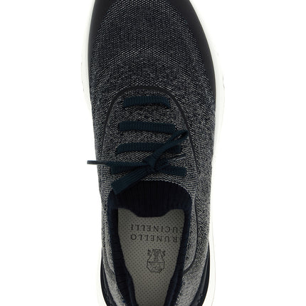 Brunello Cucinelli Blue Cotton Athletic Sneakers Brunello Cucinelli