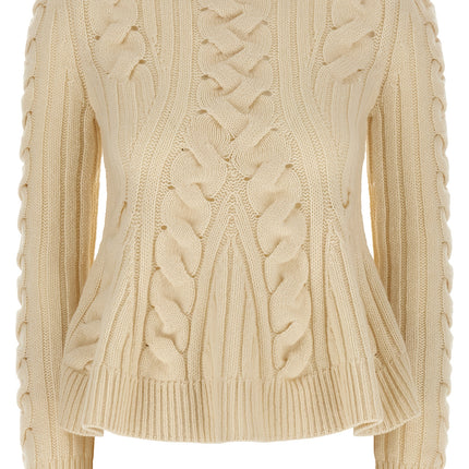 Alexander McQueen Beige Wool Cardigan