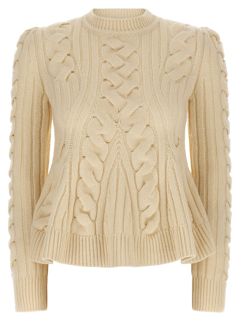 Alexander McQueen Beige Wool Cardigan