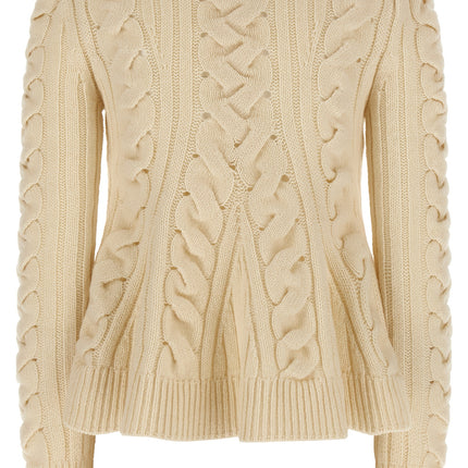Alexander McQueen Beige Wool Cardigan