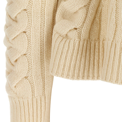 Alexander McQueen Beige Wool Cardigan