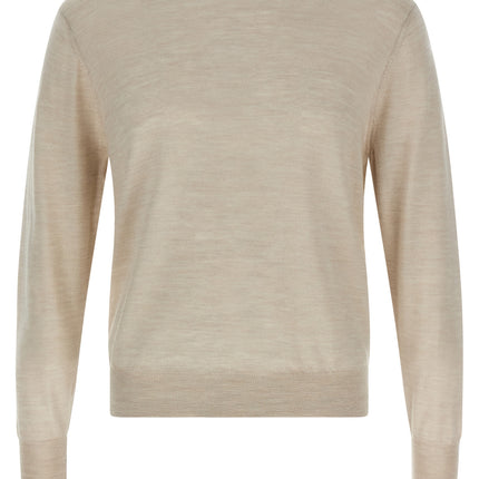MA'RY'YA Beige Virgin Wool Cardigan