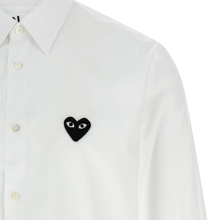 Comme Des Garçons Play White Cotton Blouse