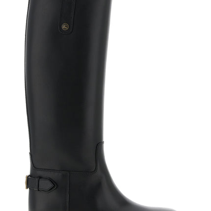 Burberry Black Calfskin Over The Knee