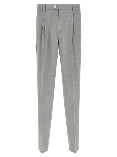 Brunello Cucinelli Gray Virgin Wool Dress Pants