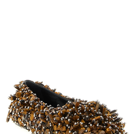 Dries Van Noten Brown Viscose Ballet Flats