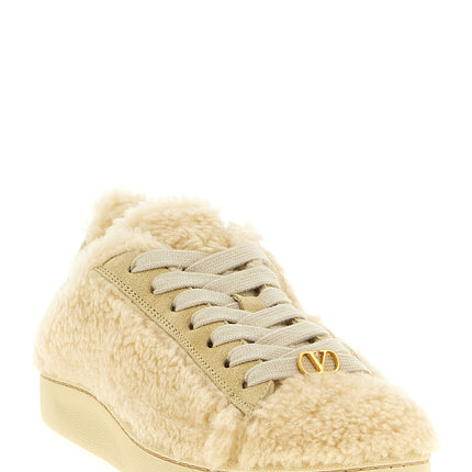 Valentino Garavani Beige Wool Sneakers