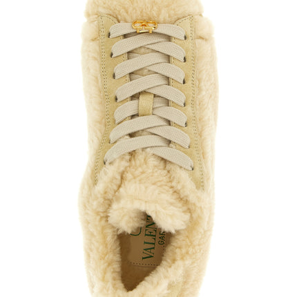 Valentino Garavani Beige Wool Sneakers