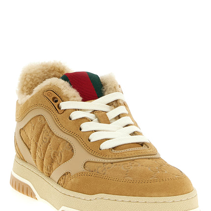 Gucci Beige Calfskin Athletic Sneakers
