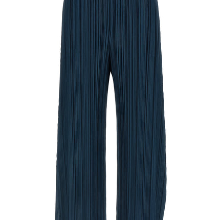 PLEATS PLEASE ISSEY MIYAKE Blue Polyester Casual Pants