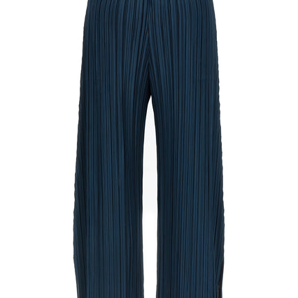 PLEATS PLEASE ISSEY MIYAKE Blue Polyester Casual Pants