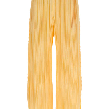 PLEATS PLEASE ISSEY MIYAKE Bicolor Polyester Casual Pants