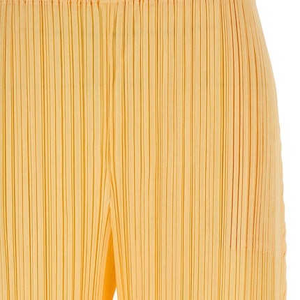 PLEATS PLEASE ISSEY MIYAKE Bicolor Polyester Casual Pants